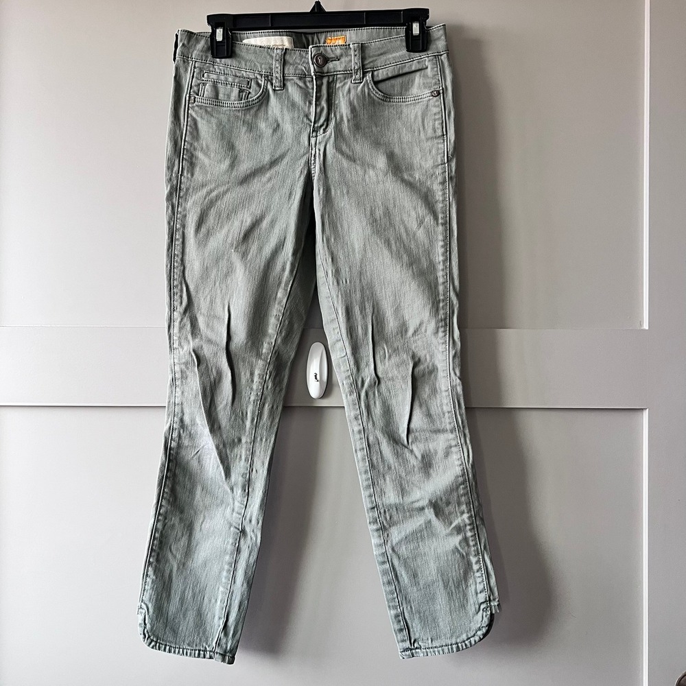 Anthropologie Pilcro And The Letterpress Pants Womens Olive Green Sz 26 Cropped